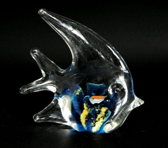 Vintage Murano Glass Fish Paperweight