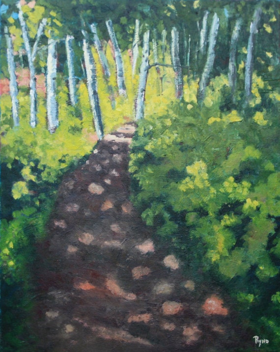 Aspen Trees Painting Original Oil Home Decor by paintingsbyryno