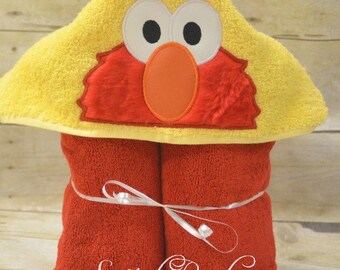 Elmo hooded towel | Etsy