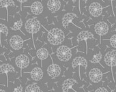 Dandelions in Grey   589 - WHISPER - Dear Stella Design Fabric - By the Yard
