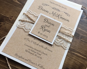 Rustic spanish wedding invitations