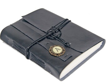 Large Faux Leather Journal, Lined Paper, Travel Journal, Custom, Personalized