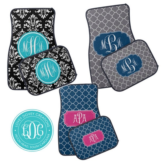 Personalized Car Mats Monogrammed Car Mats Custom Car Mats