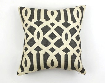 ON SALE Schumacher Kelly Wearstler Imperial Trellis Midnight Pillow Covers