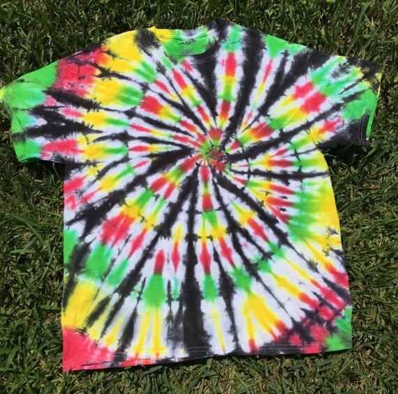 Custom made to order Rasta tie dye shirt Rasta shirt adult