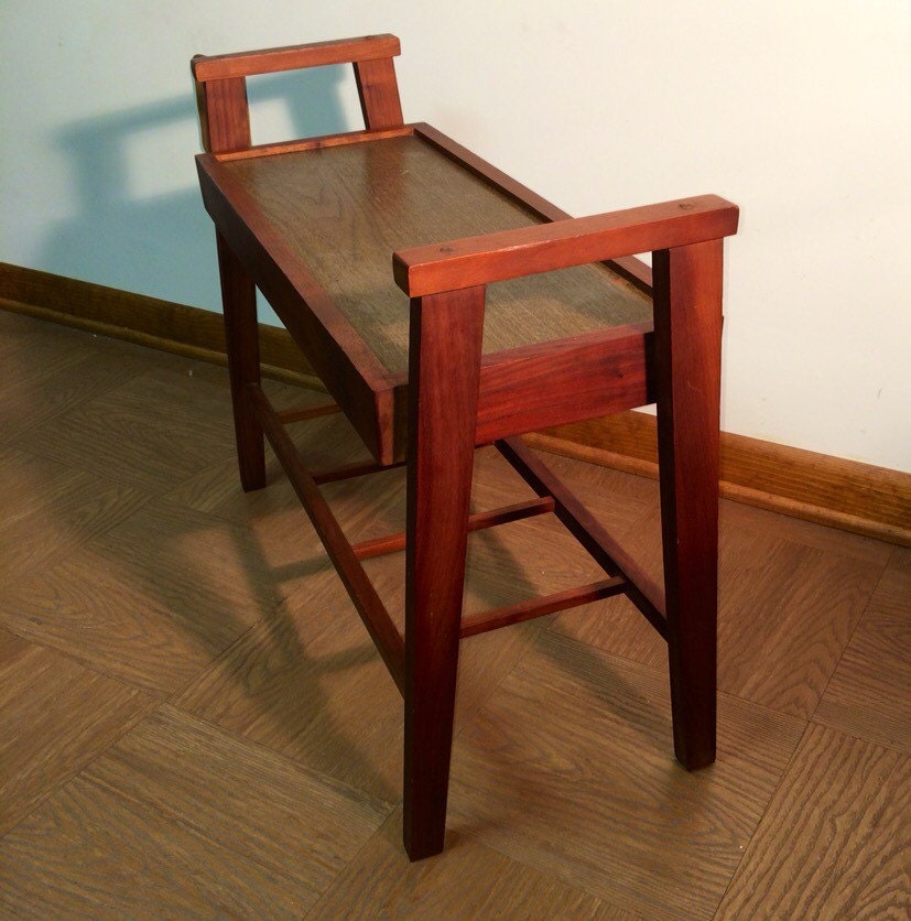 Vintage Teak Walnut Plant TV Stand Danish Modern nice