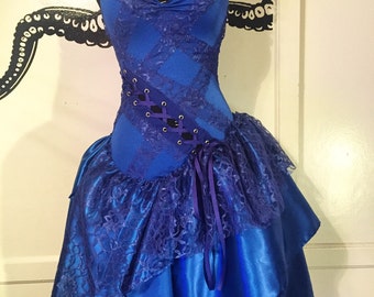 Unique Wedding Dress - Whimsical Dress - Vintage Whimsical Merlot Dress - Corset Dress - Made to Order