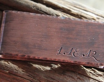 Men's Personalized Money Clip in Copper-Money Clip for Anniversary-Husband Gift-Groomsmen Gift-Moneyclip for Groom-Gift for Boyfriend