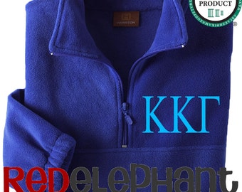 Kappa Kappa Gamma Sorority Pullover Jacket, Monogrammed Sorority Jacket, Monogrammed Zip Jacket, Monogrammed Jacket, Fleece, UNISEX Licensed