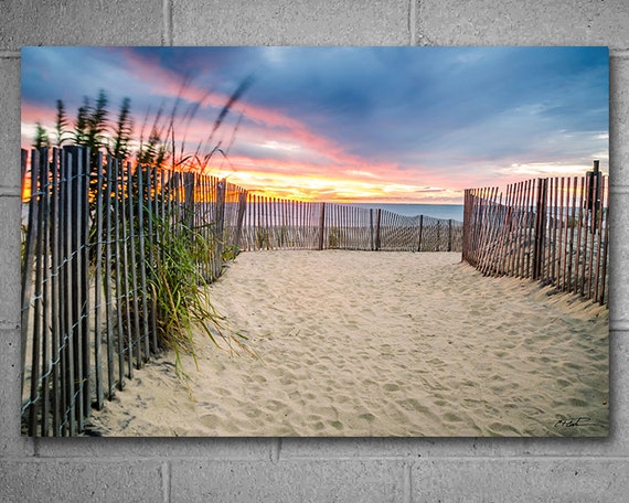 Vivid Metal Wall Art Beach Scene Metal Print Beach Path