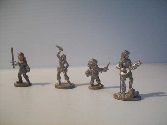 Seven 1980s Grenadier miniature figurines . Dungeons and