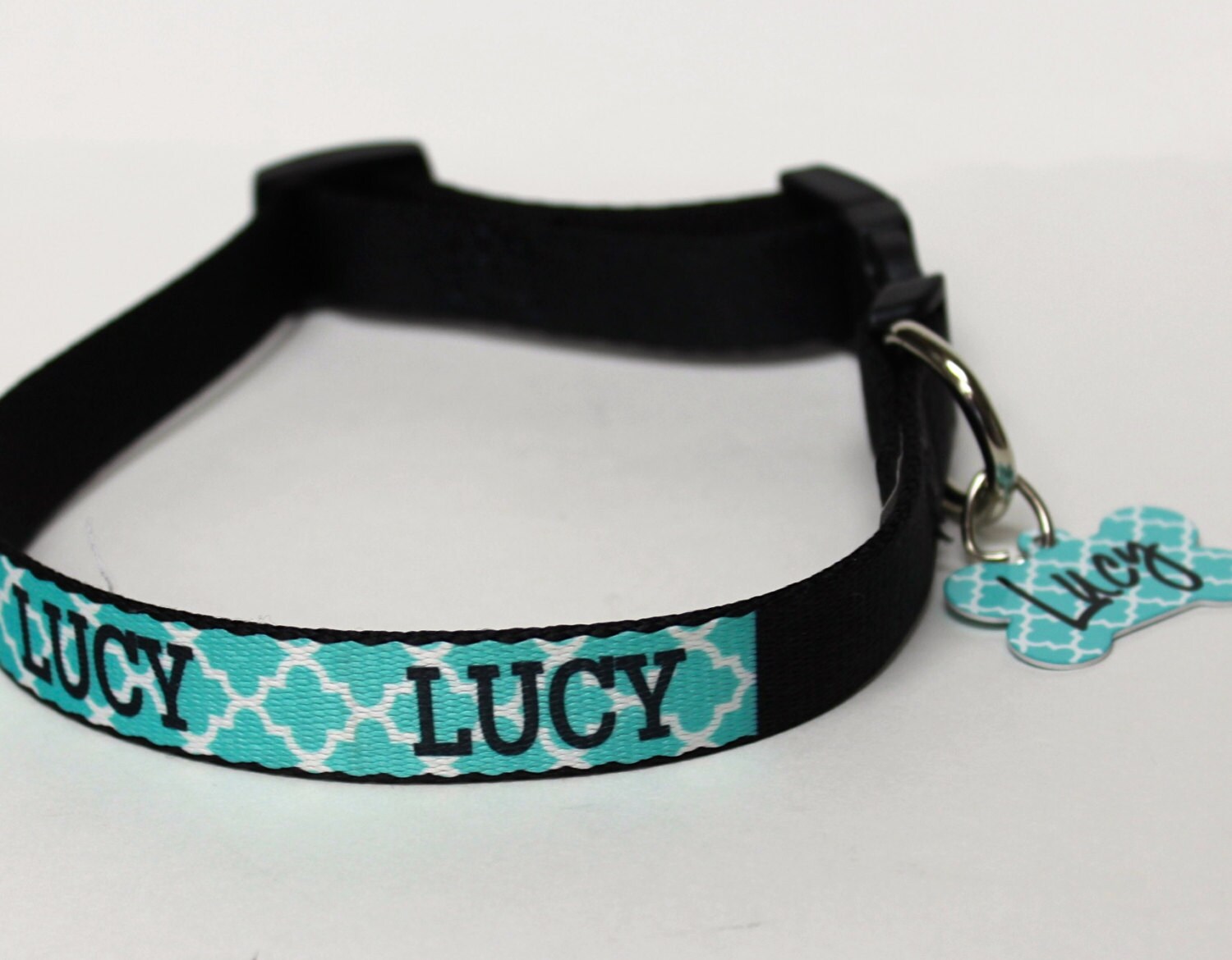 Personalized Dog Collar and matching dog tag Monogrammed Dog