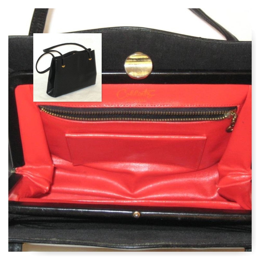 black purse red lining