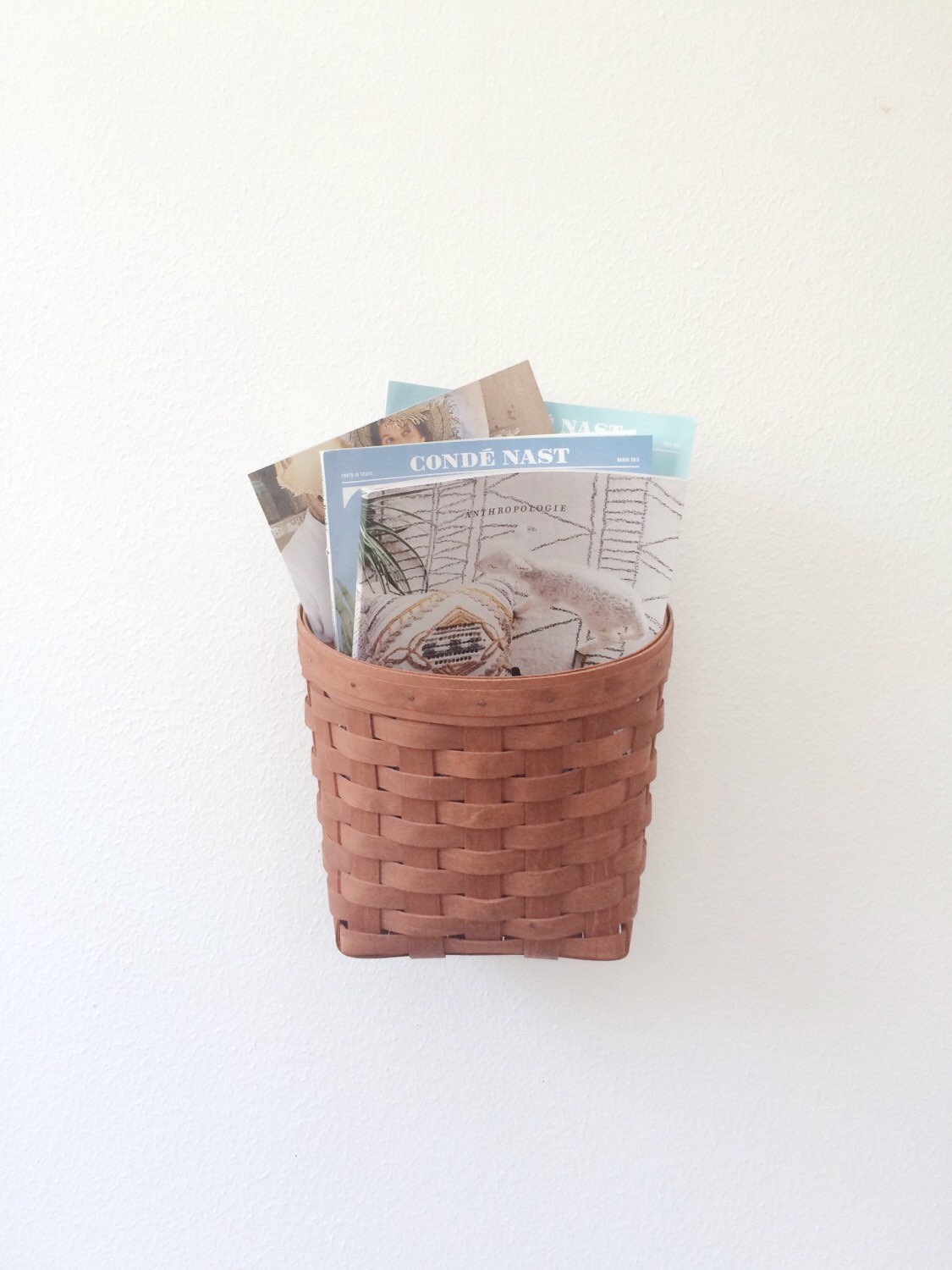 vintage woven Wall basket by nocarnationshome on Etsy