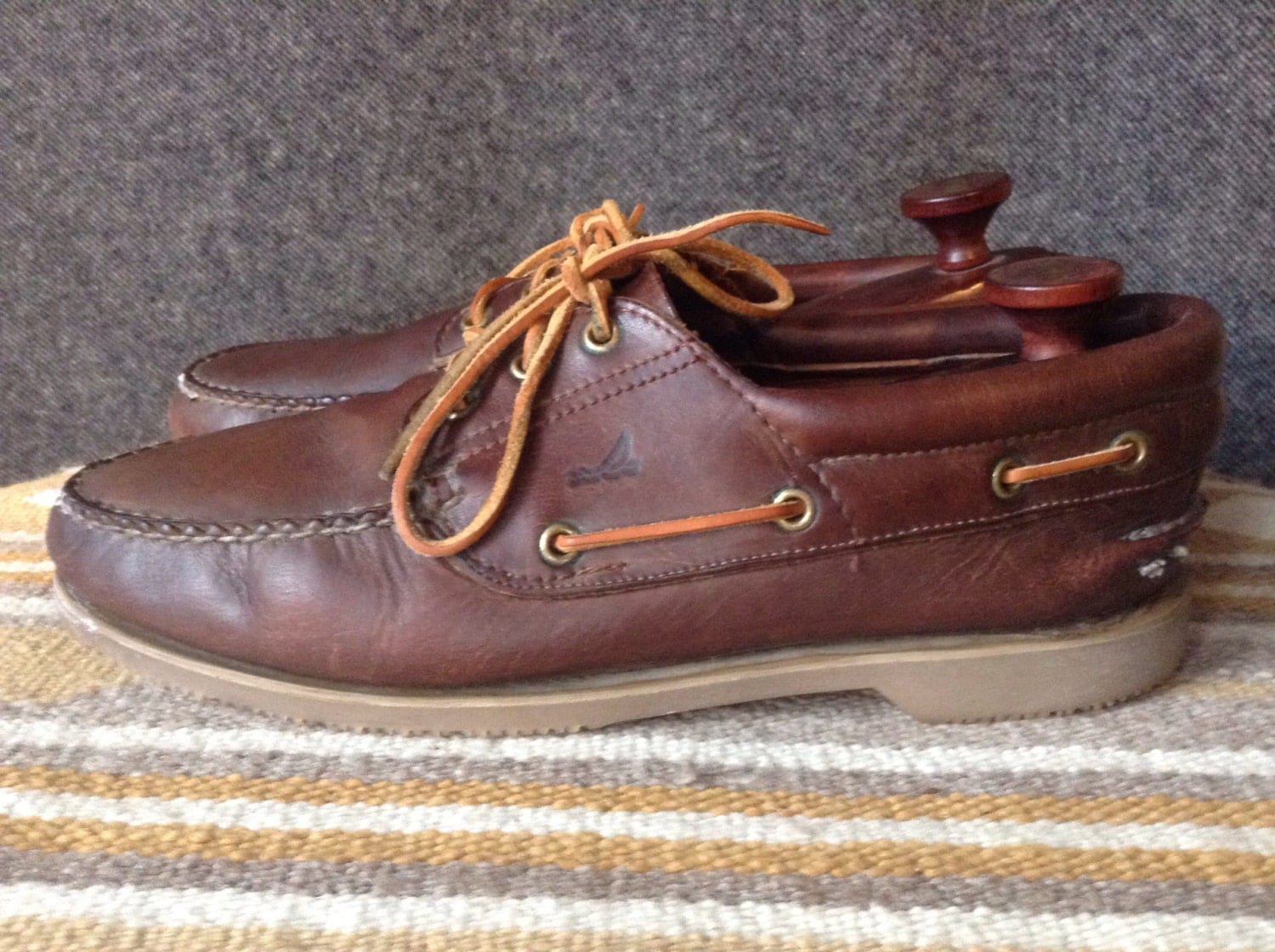 Vintage Sperry Top-Sider leather boat shoes USA 10.5