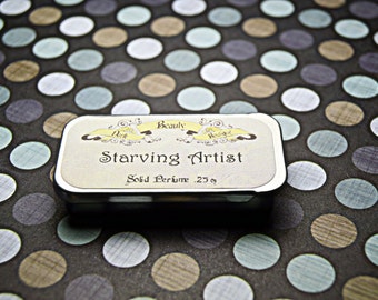 Solid Perfume - Starving Artist - Perfume Crème Tin - Amber, Rose Geranium, Blood Oranges, Cinnamon