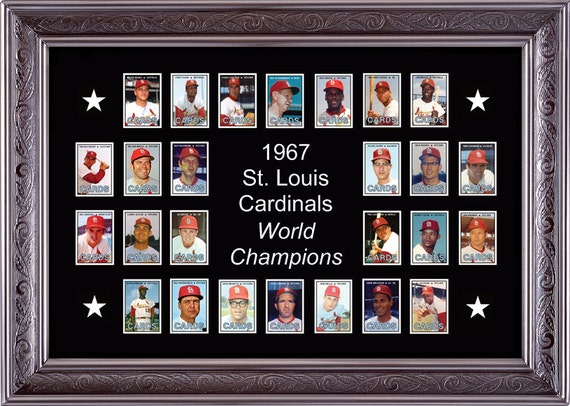 St Louis Cardinals Baseball Poster 1967 World by BobbleheadCity