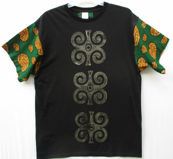 Items similar to Adinkra Symbol shirt, Dwennimmen Hand Stamped T shirt ...