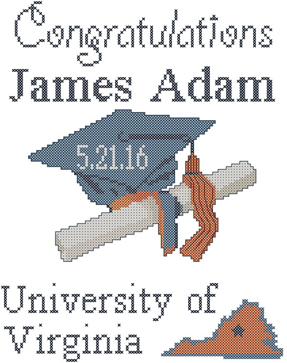 Commencement Cross Stitch Pattern/Graduation Cross Stitch