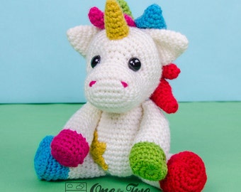 Nuru the Unicorn Amigurumi - PDF Crochet Pattern - Instant Download - Amigurumi crochet Cuddy Stuff Plush