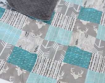 Arrow Woodlands Baby Blanket, Patchwork Blanket, Arrow Baby Blanket