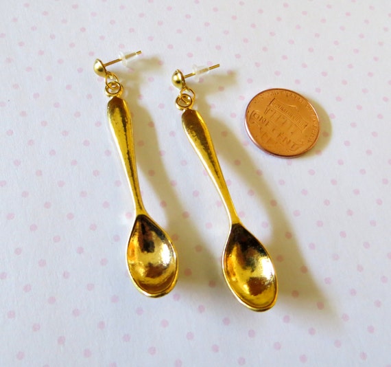 Maddie Hatter Spoon Earrings Ever After High by salvagedsword
