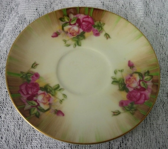 UCAGCO China Saucer Only Occupied Japan Pink Rose