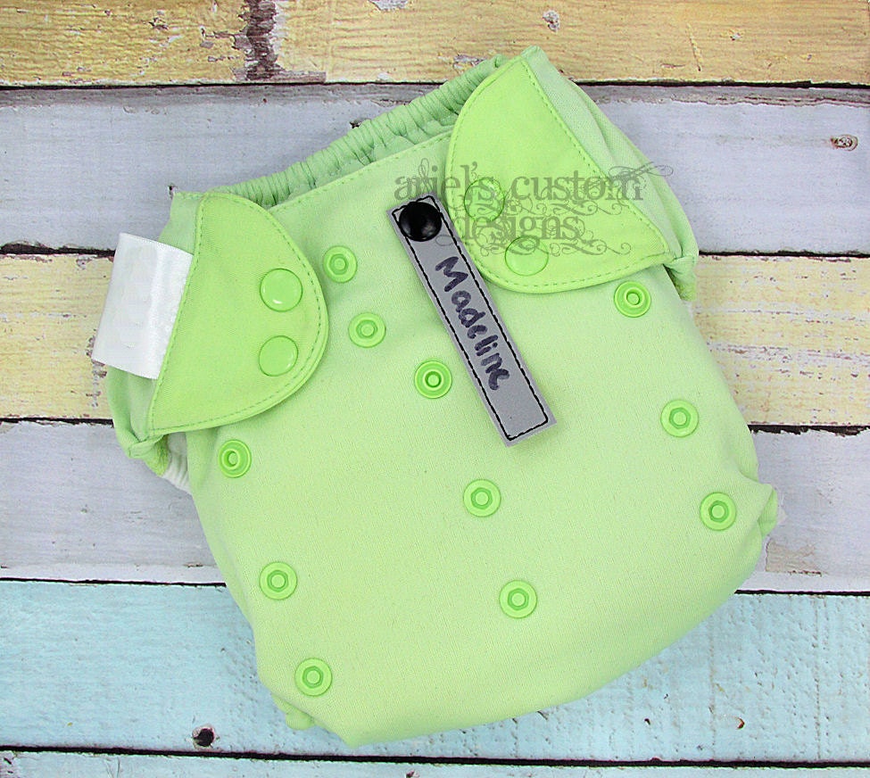 Blank Vinyl Customizable Cloth Diaper SnapOn Labels For