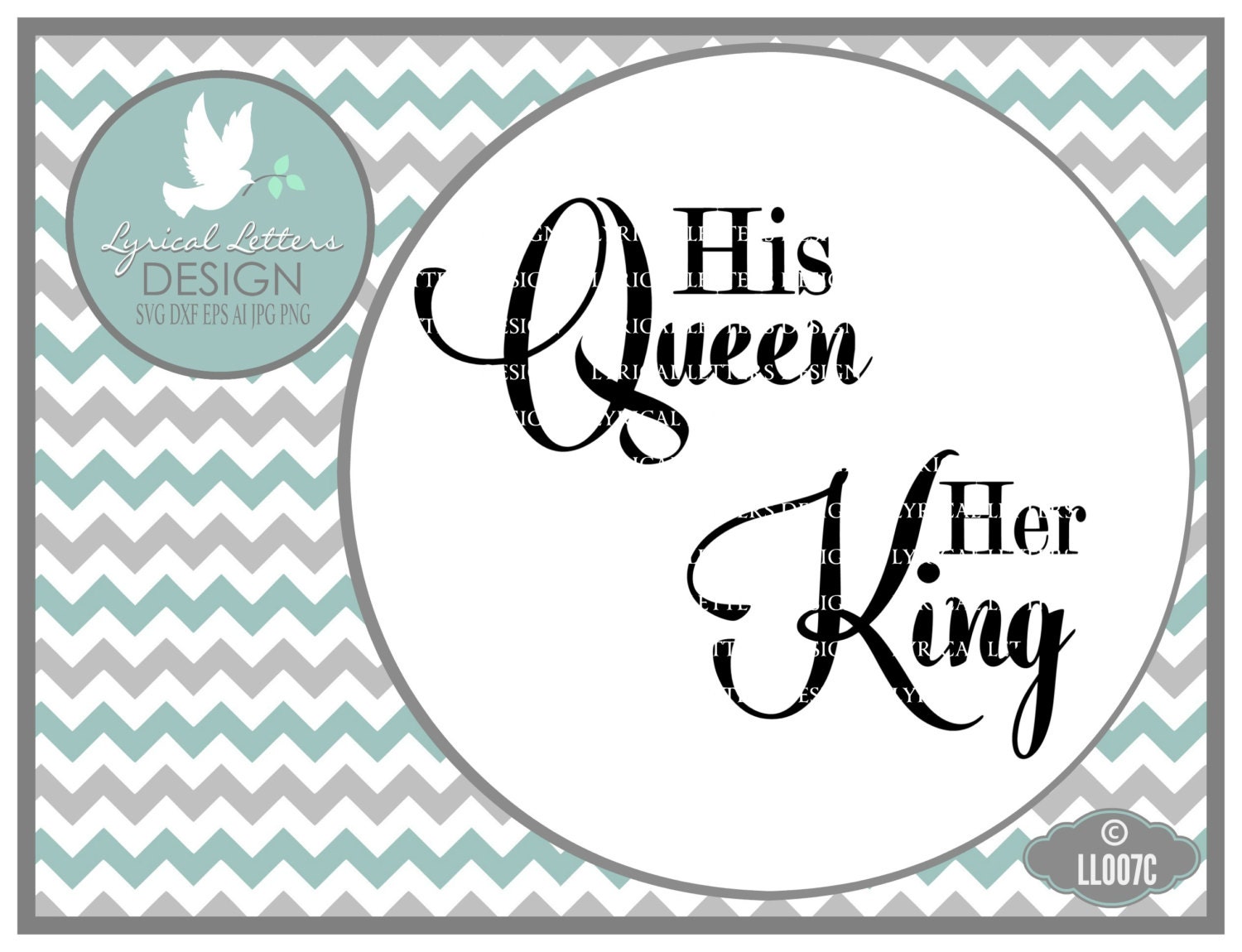 Download His Queen Her King Fairy Tale LL007 C SVG Cutting File