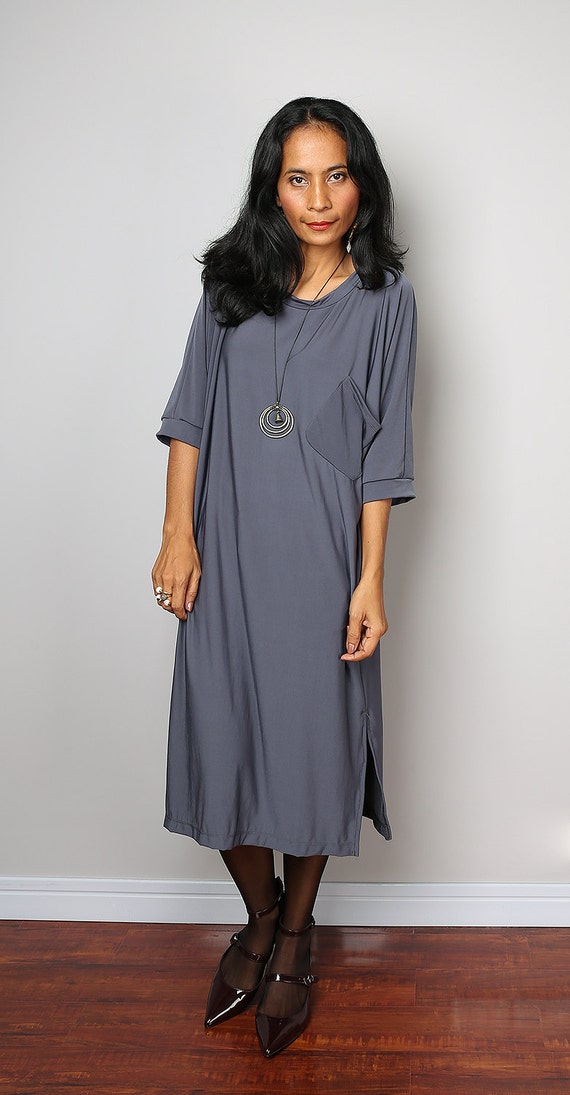 Grey Dress Gray Mid Length Dress Street Soul Collection