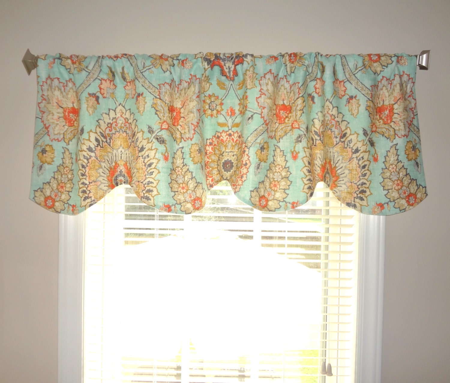 Waverly Scalloped Curtain Valance Topper Window Treatment