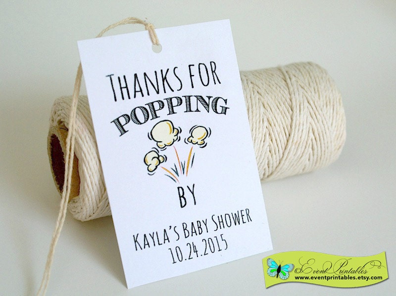 Thanks For Popping By Favor Tags Free Printable