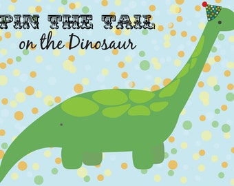 pin the tail on the dinosaur diy