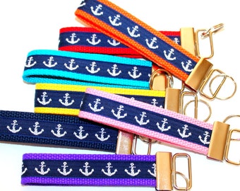 Anchor Key Fob Nautical Key Chain Anchor Car Keys Navy Key Fob Nautical Key Holder Beach Key Chain Preppy Key Chain New Driver Gift