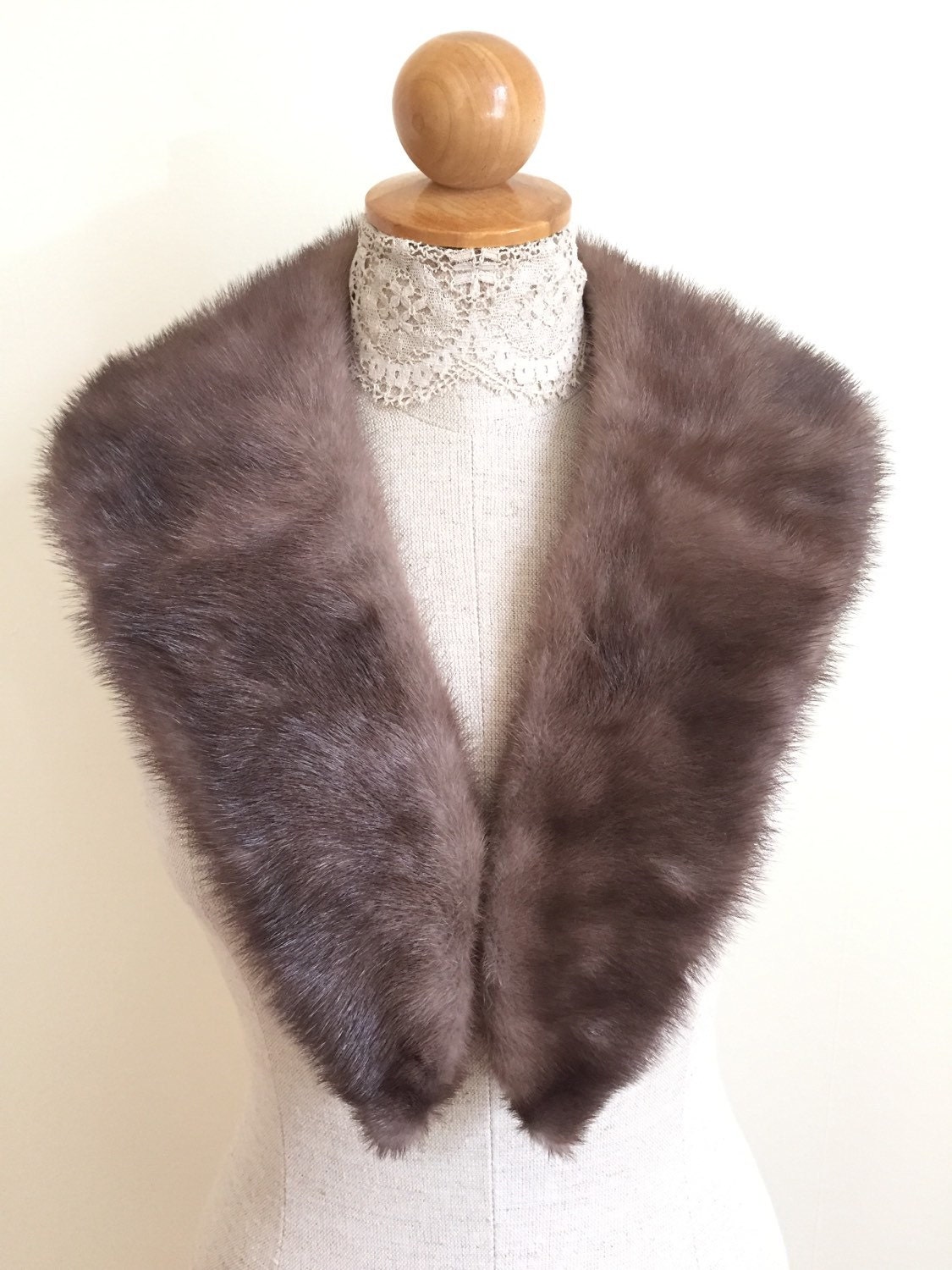 Mink Fur Collar Vintage Collar Real Fur Coat Collar