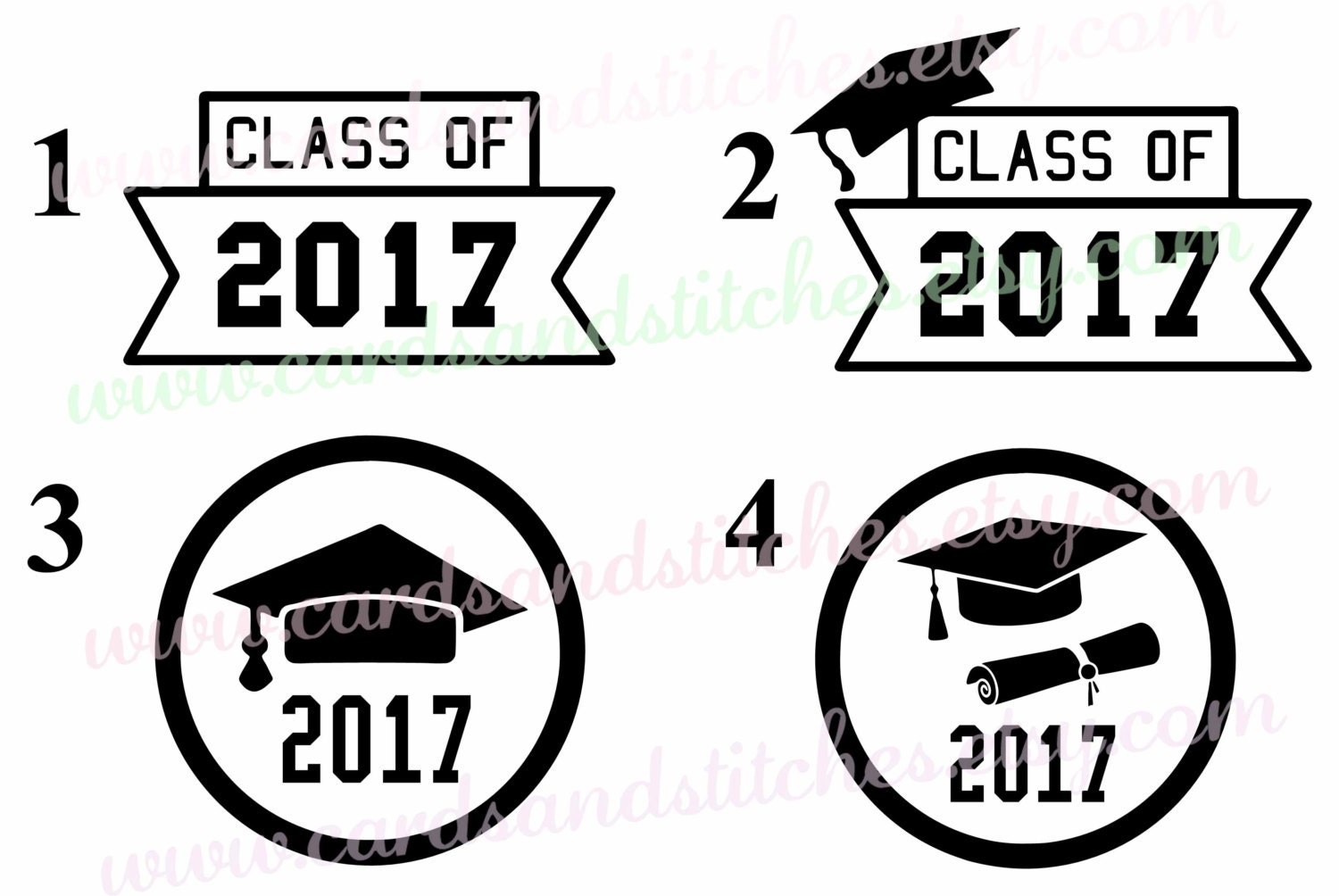 Graduation Decal Vinyl Decal Graduation 2017 Decal