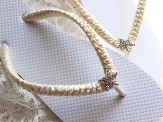 bridal sandals flat ivory