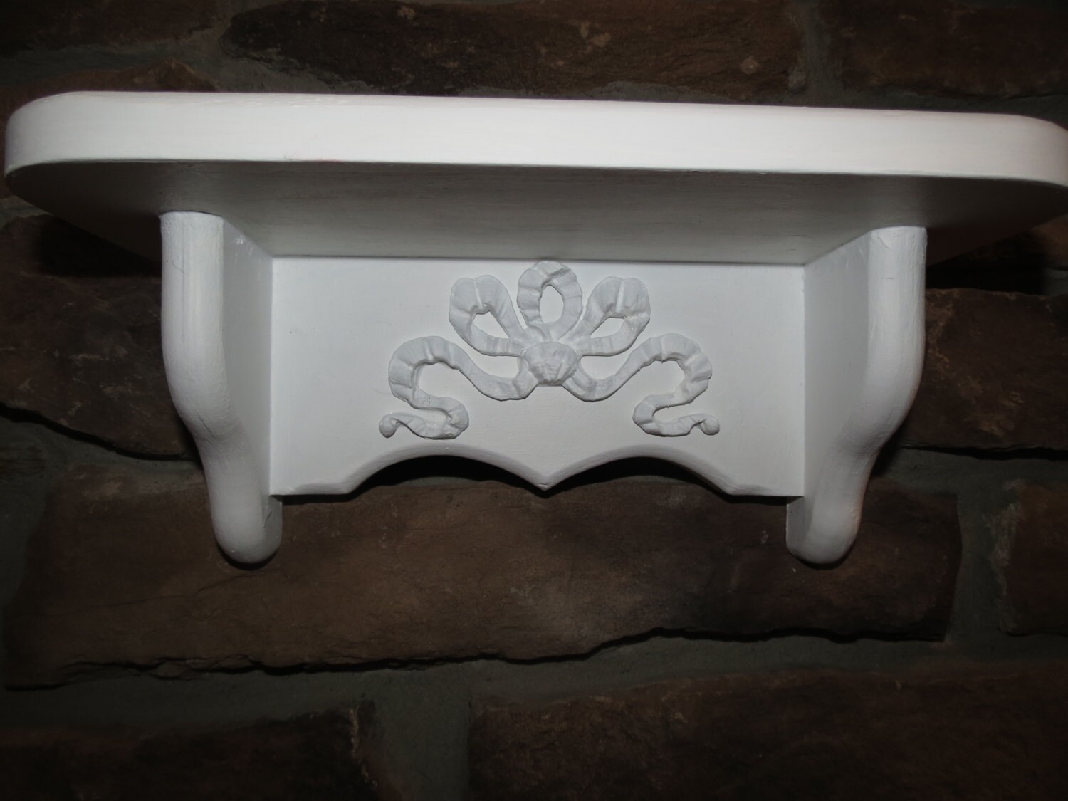 Shabby Chic Vintage Shelf Painted White Haute Juice