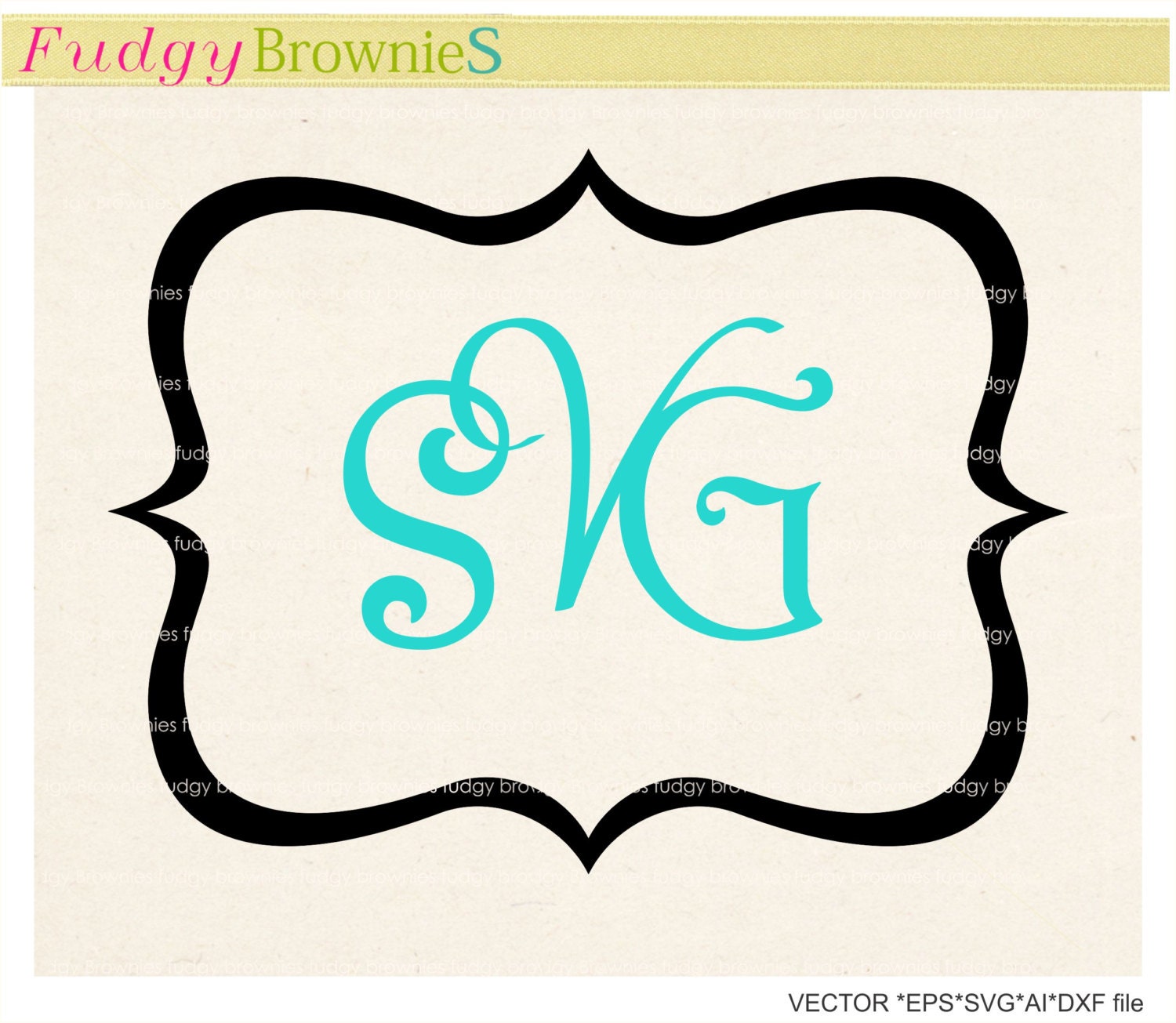 Download SALE svg Bracket square monogram framesWedding frame design