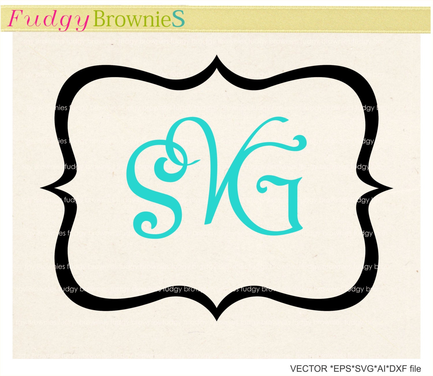 SALE svg Bracket square monogram frames,Wedding frame ...