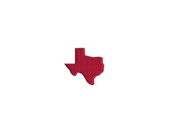 Mini Texas State Shape Filled Stitch Machine Embroidery Design-INSTANT DOWNLOAD