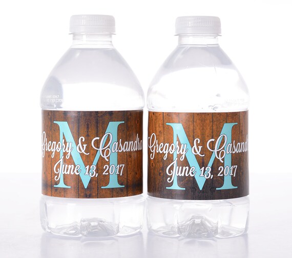 Rustic Wedding Decor - 30 Wedding Water Bottle Labels - Need a different quantity? Click on the "choose total" tab to see all pricing Il_570xn