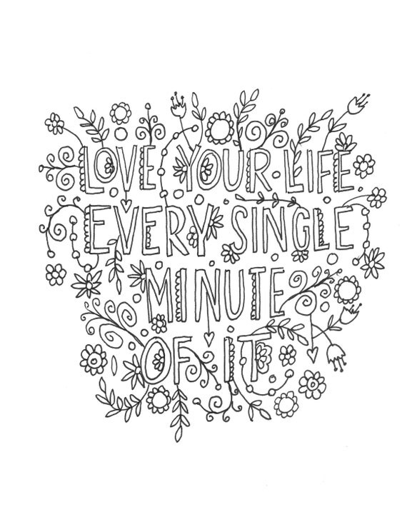 Download Quote coloring page INSTANT DOWNLOAD line art by mollymattin