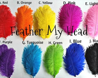 Ostrich Feathers 5 Pc 6"-8" Long (2.36-3.14cm) Pick Your Color