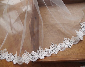 Ivory Embroidered Lattice Lace Eb5013 main image 1
