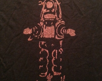 Forbidden Planet Robby the Robot bleached T SHIRT