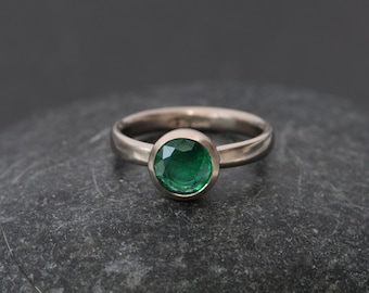 Emerald engagement rings etsy