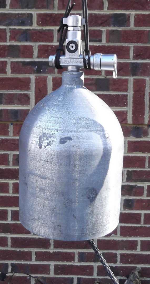 Scuba tank bell wind chime