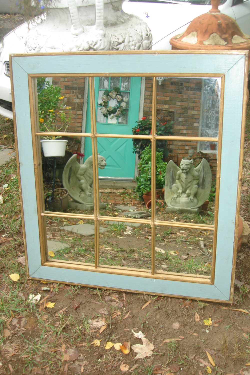 vintage shabby chic mirror window mirror bamboo by vintage shabby chic mirror window mirror bamboo by