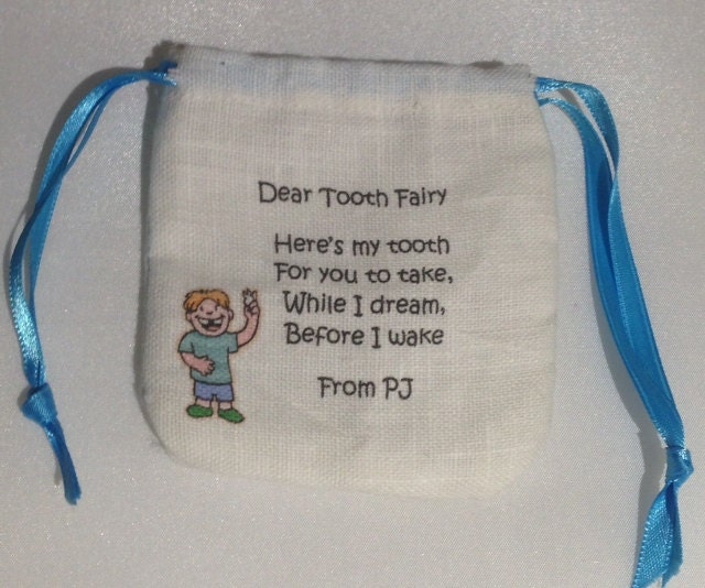 Tooth Fairy Bags Personalized Bag Tooth Bag Teeth Bag Tooth